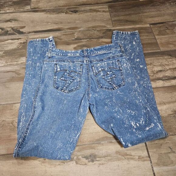Tripp Skinny Acid Wash Studded Jeans - Picture 6 of 8